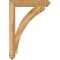 Ekena Millwork Thorton Arts and Crafts Rough Sawn Bracket w/ Offset Brace, Western Red Cedar, 6"W x 28"D x 40"H BKT0604X28X40THR03RWR - alternate 3